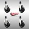 Service Caster 5 Inch 316SS Soft Rubber Wheel Swivel 1-3/4 Inch Expanding Stem Caster Set SCC SCC-SS316EX20S514-SRS-134-4 - alternate 2